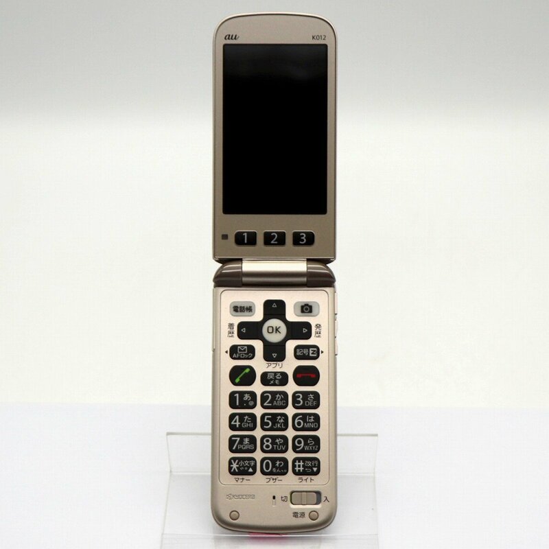 KYOCERA・au・携帯電話・端末・簡単ケータイ・K012・No.220510-11・梱包サイズ60