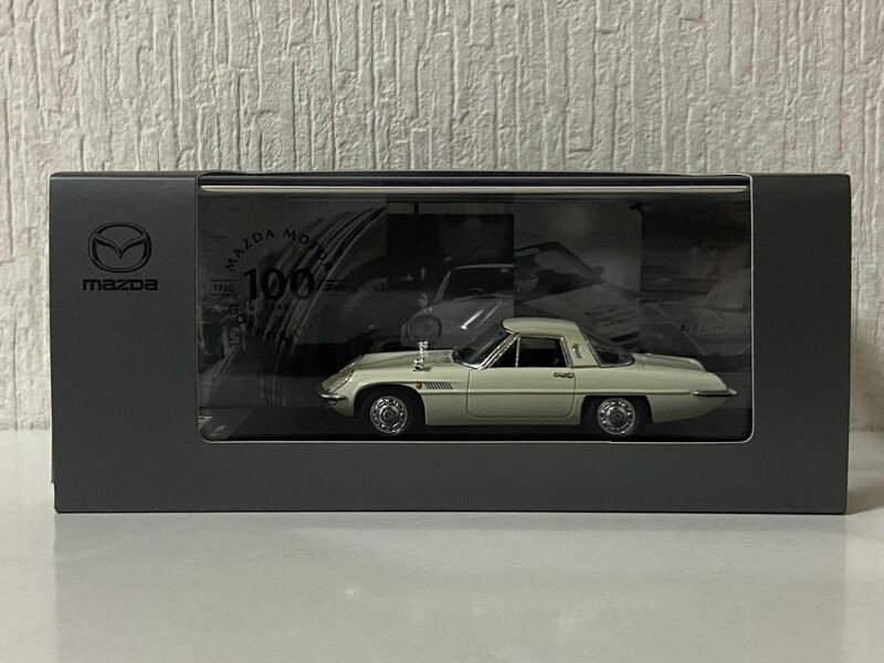 ディーラー特注 1/43 マツダ コスモスポーツ 1967-1972 ホワイト MAZDA COSMO SPORT 100th 100周年記念