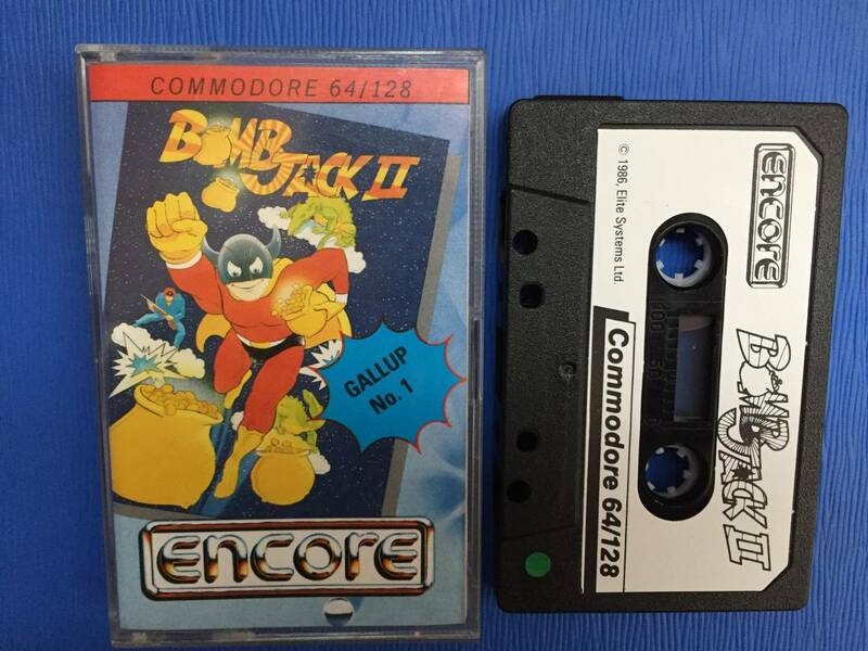 コモドール 64/128　ボンジャック2　テーカン　カセットテープ　1986年頃のゲームソフト　レトロゲーム　アクション　送料185円～