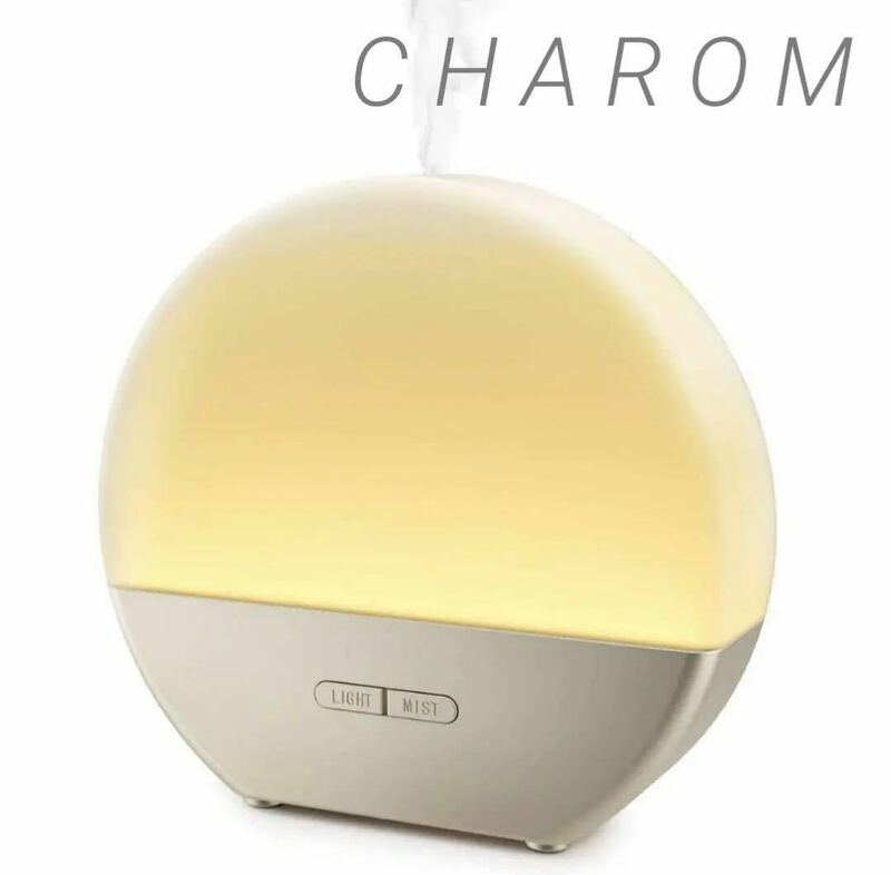 CHAROM コンパクト アロマディフューザー 加湿器 小型 70mlライト付き卓上加湿器 ミニ加湿器 お手入れ簡単 リラックス