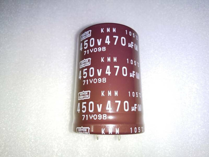 日本ケミコン　電解コンデンサー　450V　470μF　105℃　基板端子　24