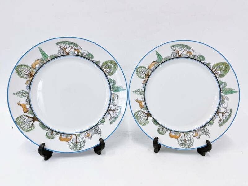 Christian Dior クリスチャンディオール 大皿 2枚 プレート ムスタング MUSTANG 洋食器 陶器 ディナープレート