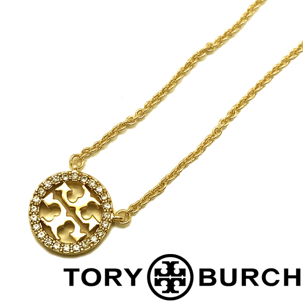 TORY BURCH トリーバーチ クリスタルロゴ ネックレス ゴールド 53420-783