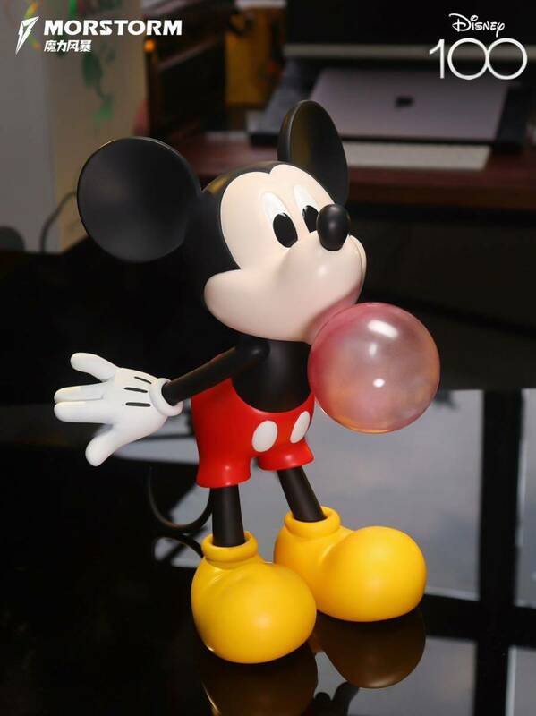 『ミッキーマウス』　ディズニー　萌え萌え　ギフト　シャボン玉を吹く　おもちゃ　プレゼント　フィギュア　アートトイ　正規品　15センチ