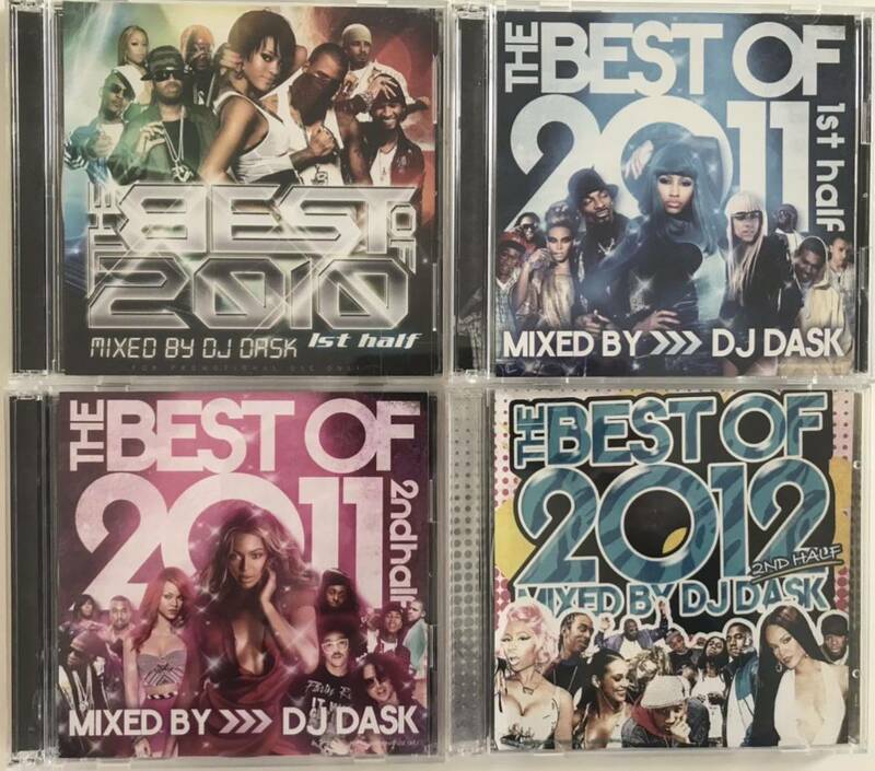 ★送料込★激安★ DJ DASK MIX CD 4枚 8CD THE BEST OF 2010 1st half 2011 1st 2nd half 2012 2nd hiphop SOUL R&B EDM VE 洋楽 クラブ