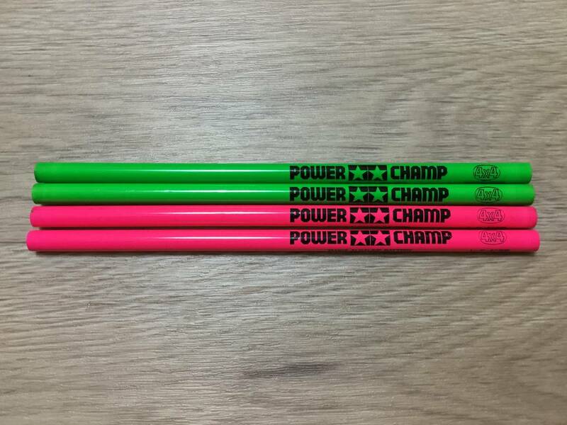 タミヤ　TAMIYA POWER CHAMP 鉛筆　ピンク　グリーン　2色