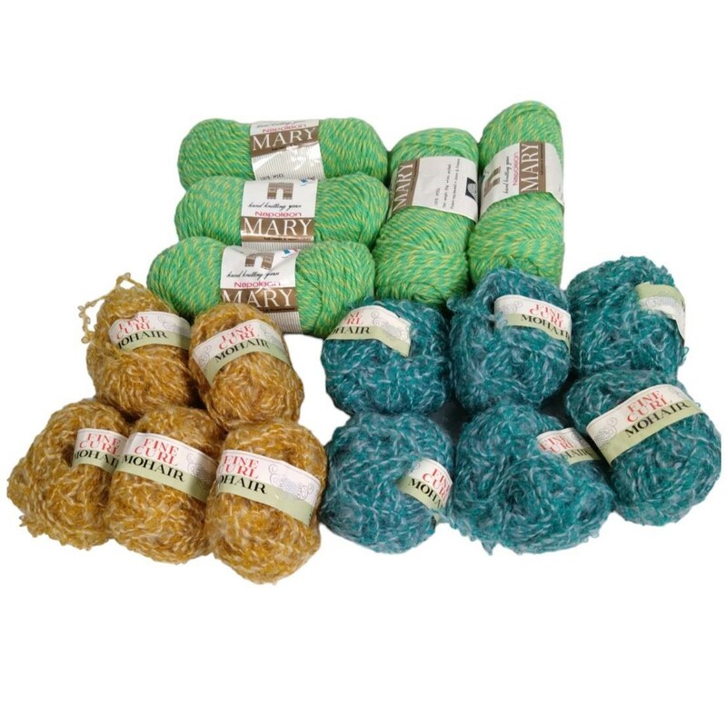 毛糸まとめて16玉 未使用 モヘア 毛糸 手芸 編み物 手編み ハンドメイド KA0905