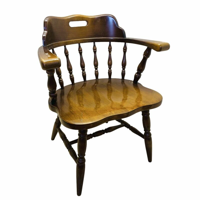 U010462 アームチェア 椅子 チェア キツツキマーク 1点 アンティーク 木製 インテリア 雑貨 置物 キャプテンチェア