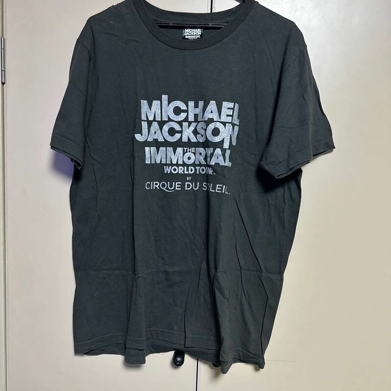 マイケルジャクソン MICHAEL JACKSON THE IMMORTAL WORLD TOUR BY CIRQUE DU SOLEIL オフィシャルTシャツ チャコールグレー XL
