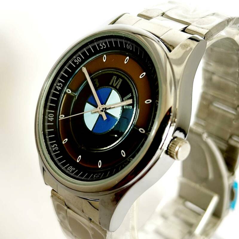 【BMW】BMWエンブレム　紳士用腕時計　日本製シチズングループMIYOTAムーブメント　39㎜　