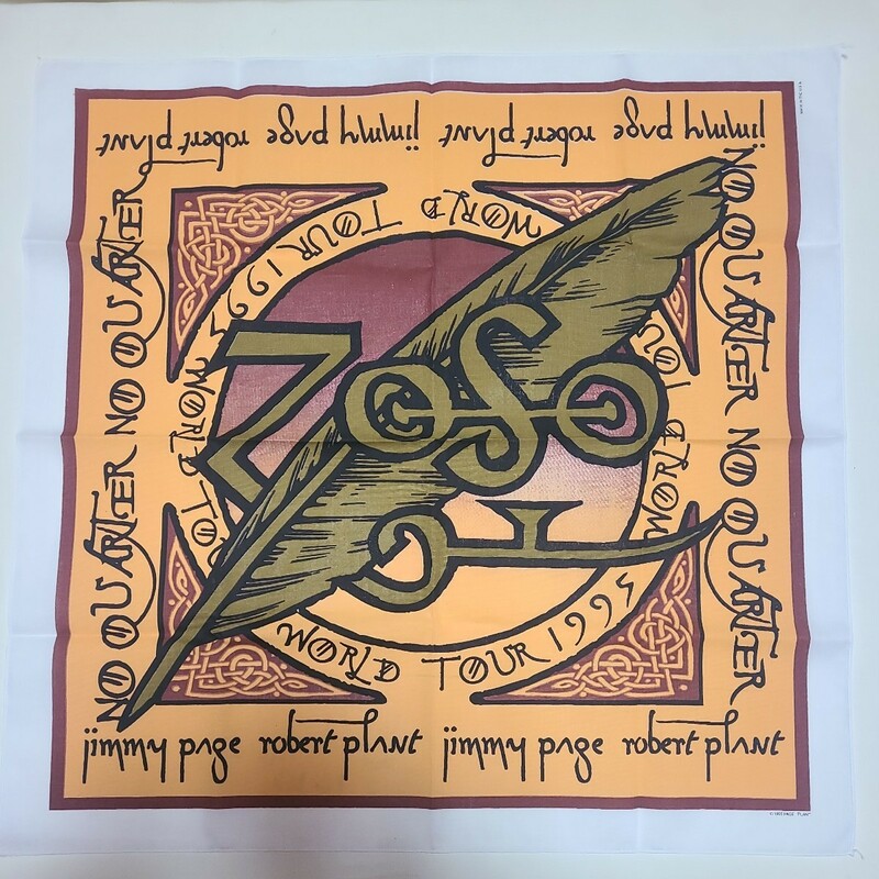 90s Led Zeppelin ZOSO Jimmy Page バンダナ レッドツェッペリン ジミーペイジ バンド