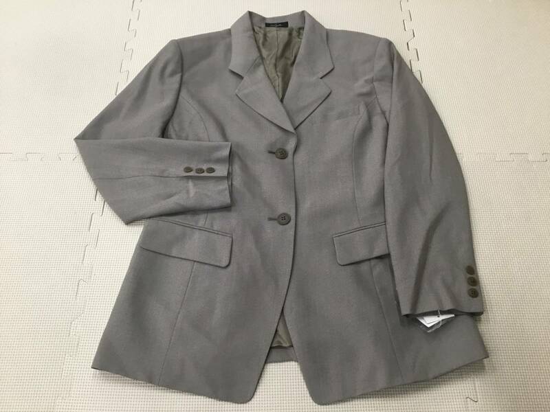 J1215-126D 新品【HINUCK】オフィスウェア ジャケット 15号 /ハイナック/ローズグレー/ブレザー/事務服/OL/受付/制服/大きめサイズ