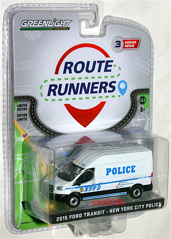Greenlight 1/64 2015 Ford Transit NYPD Police フォード トランジット ポリス グリーンライト ニューヨーク市警 Route Runners パトカー