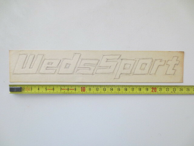 【新品】WedsSport,ステッカー★サイズ、約、235mmX27mm★白文字★