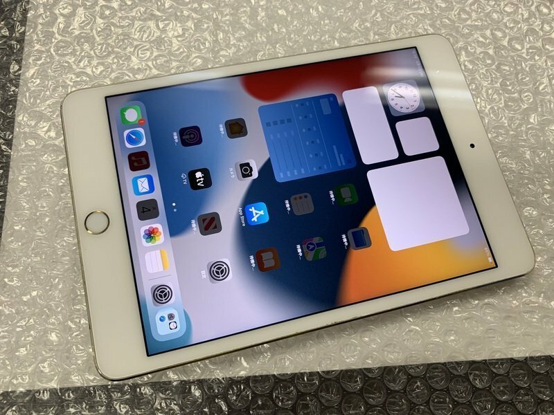 再DE057 SIMフリー iPad mini 第4世代 Wi-Fi+Cellular A1550 ゴールド 16GB