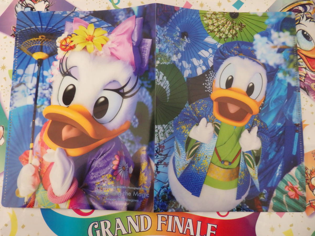 即決☆新品 東京ディズニーランド 35周年 蜷川実花 コラボ イマジニングザマジック ドナルド デイジー クリアフォルダー クリアファイル