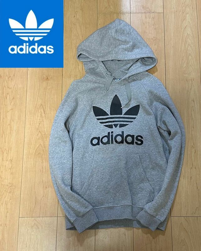 早い者勝ち 送料230円 アディダス adidas VENTEX トレフォイル オリジナルス パーカー 古着 ロゴ フーディ ATP レア L ベッケンバウアー