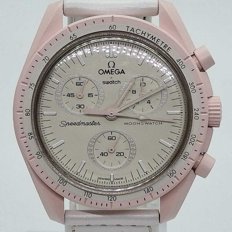 【良品】SWATCH×OMEGA　MISSION TO VENUS ミッショントゥヴィーナスクロノグラフSO33P100箱保付