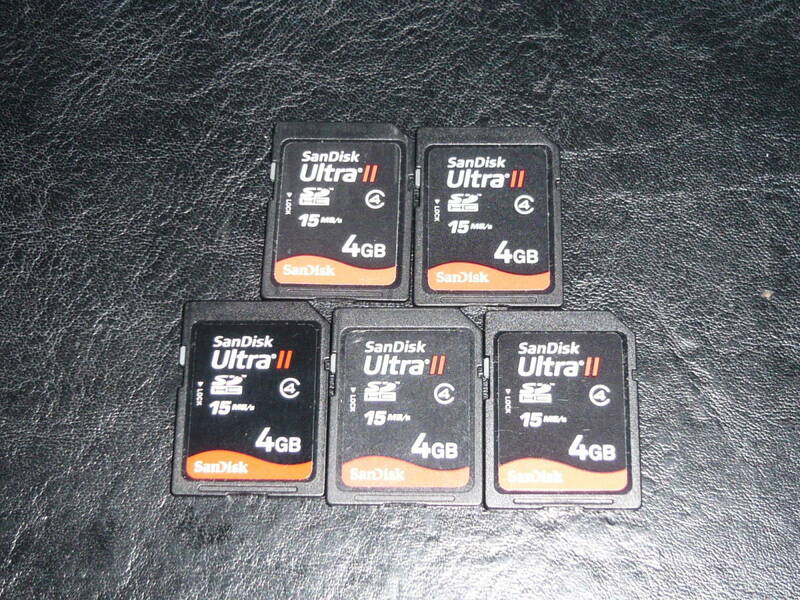 動作保証！SanDisk UltraⅡ SDHC 4GB クラス⑥　５枚セット