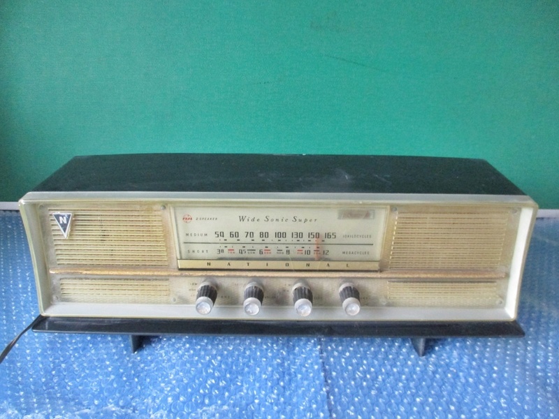 真空管ラジオ ナショナル DX-365 古いラジオ 当時物 動作未確認 昭和レトロ ジャンク品 コレクション ビンテージ