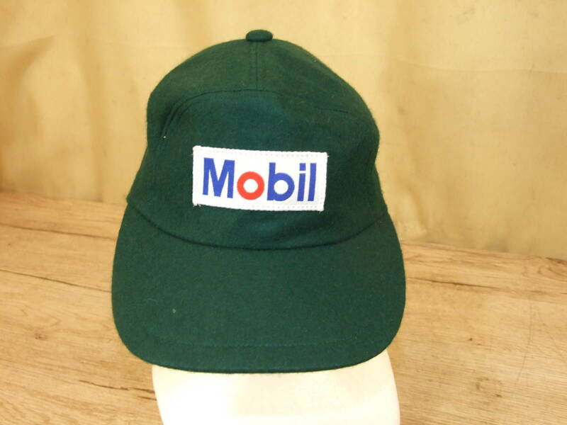 Mobil モービル石油　キャップ　野球帽　Mサイズ（調整あり）企業ロゴ帽子　グリーン　未使用品　送料220円　