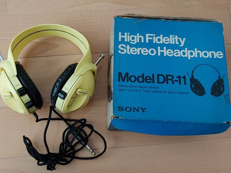 SONY ヘッドフォン Model DR-11 Yellow【音源確認済み】