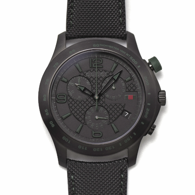 GUCCI グッチ G-タイムレス クロノグラフ126.2 クォーツ YA126225 フルブラックデザイン メンズ 紳士用 男性用 腕時計 新品同様