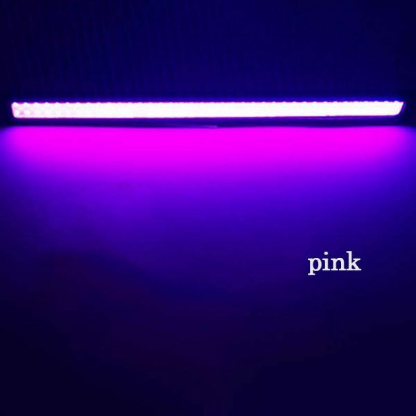 【送料一律94円】 COB LEDデイライト ピンク 2本セット 防水 発光力が強い バーライト ブラックフレーム 桃