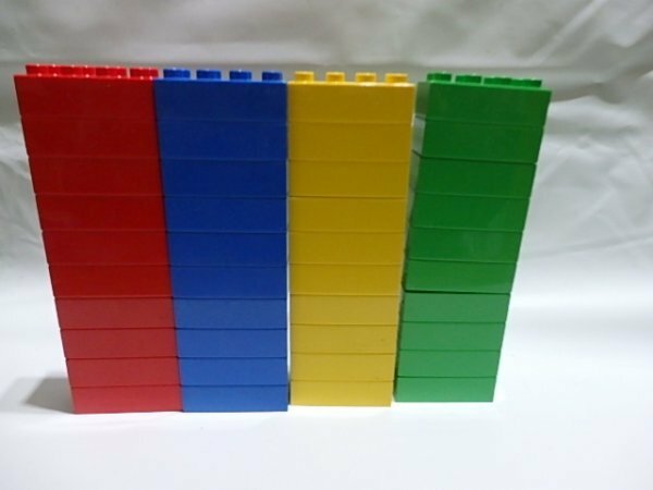 ＃2159　レゴデュプロ　ブロック　2×4　40個　赤/青/黄/黄緑　＃カラフル　まとめて
