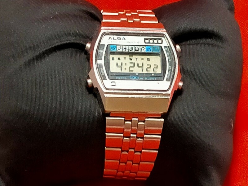 ②ビンテージ　ALBA　アルバ　Y749-5140　クロノグラフ　レア　メンズ腕時計 /