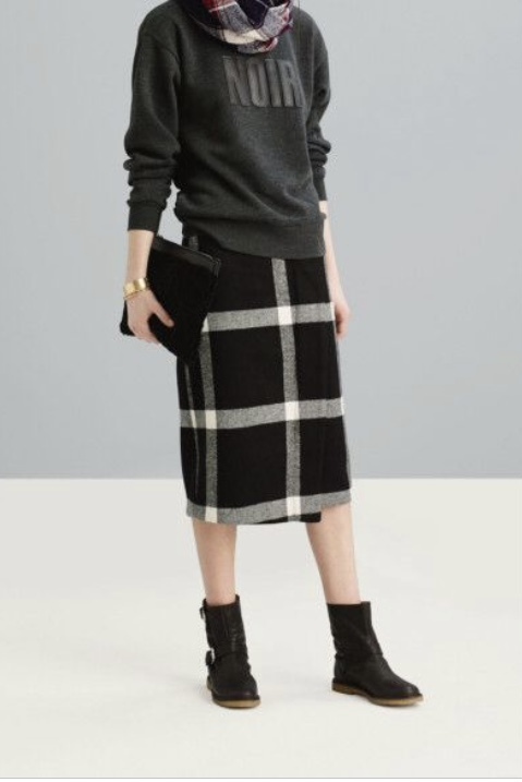 【Madewell】Wrap Midi Skirt in Plaid /メイドウェル チェック巻きスカート