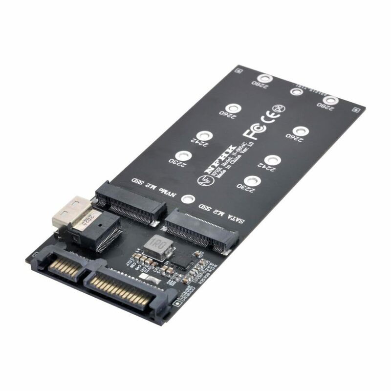ブラック NFHK SF-8654 SF-8654 SSD NVME PCIe SSD SATAアダプタへのU2キットNGFF M