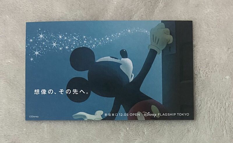 15-25. ディズニー　Disney ディズニーストア　ショップカード　フラッグシップ東京
