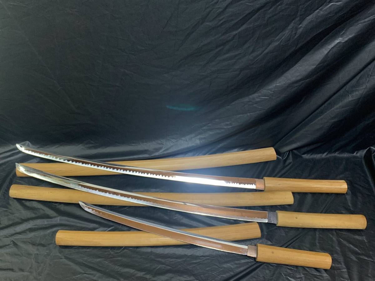 【 模造刀 模造刀 3点 】日本刀 刀剣 刀 脇差 武具 殺陣 レトロ