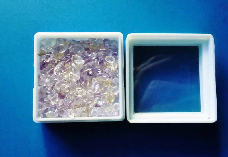 天然石結晶◆アメトリン　約60ct 未使用　ケース付