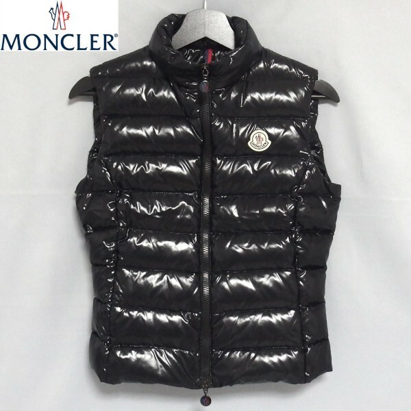 美品★Moncler Ghany Down Vest Black 1A525 レディース ガニー ダウンベスト 黒 モンクレール★