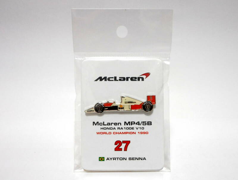 マクラーレン・ホンダ McLaren Honda MP4/5B ピンバッジ ピンズ アイルトン・セナ Ayrton Senna 27 ワールドチャンピオン1990