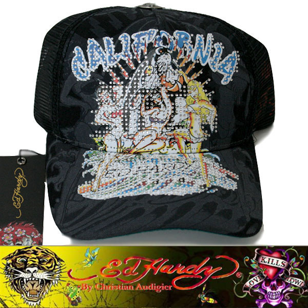 Ed Hardy CAP エドハーディ A1N0BS26 黒 （37） 新品