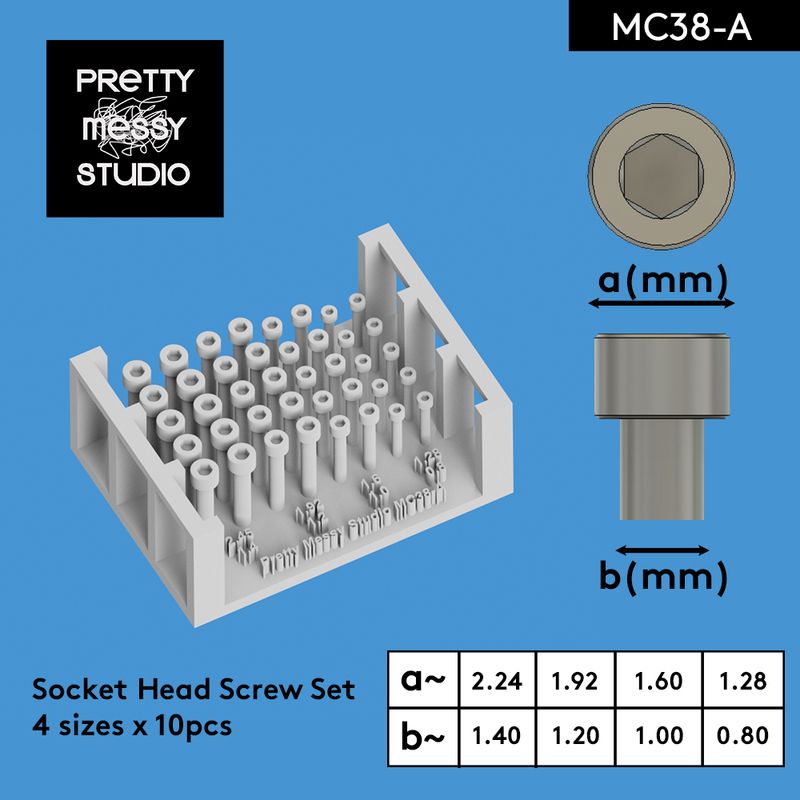 ３Ｄプリンター ディテールアップ ボルト ソケットヘッドキャップスクリュー 模型 #MC38-A