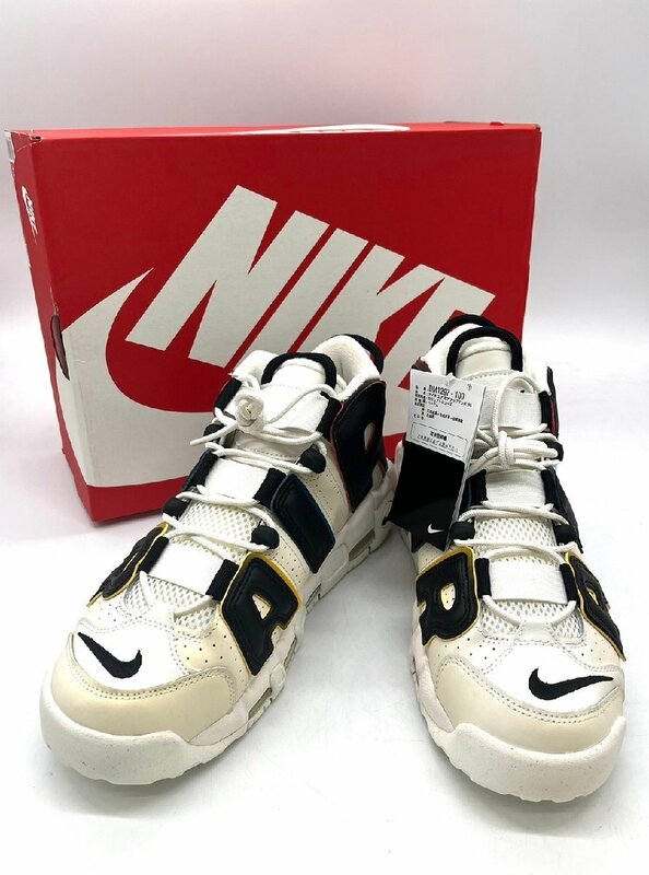 ●未使用品 ナイキ NIKE エア モア アップテンポ 96 AIR MORE UPTEMPO DM1297-100 27,5cm 白 黒 赤 青 黄 モアテン ホワイト