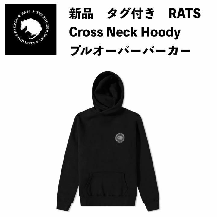 新品　RATS HOODIE BLACK プルオーバーパーカー Mサイズ