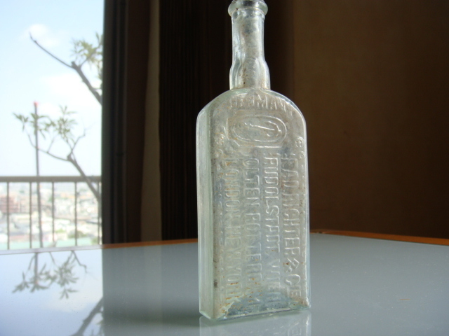 ◆ フランスアンティーク 1910年代 香水ボトル ガラス瓶 F.AD. RICHTER＆CIE 一輪挿し 花瓶 ディスプレイ レターパック520発送 手渡し可