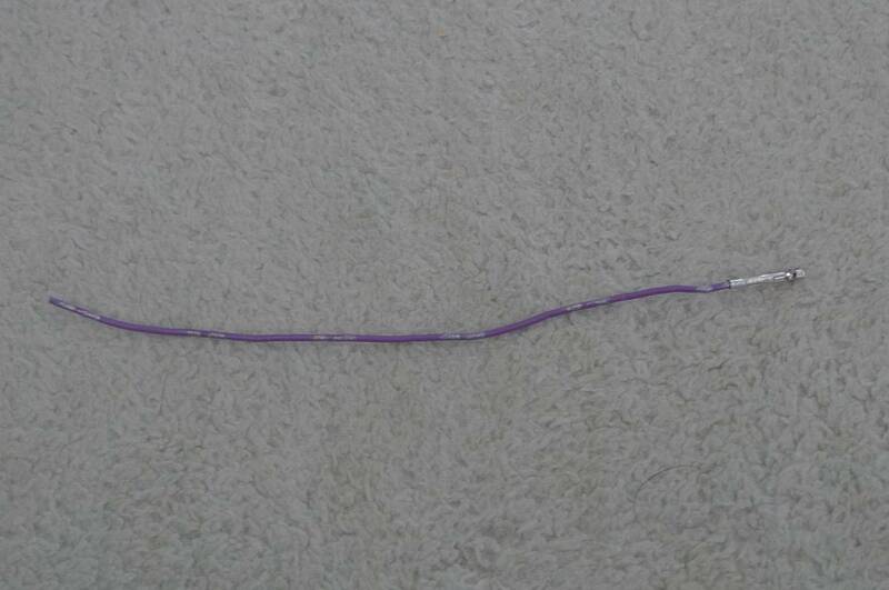 即決★040型 片端メス端子付配線 紫色 カプラー配線用