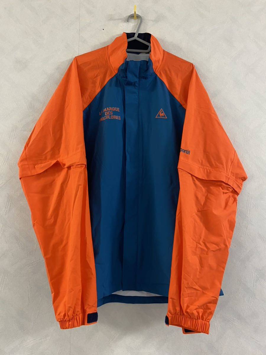 美品 le coq sportif GOLF 2WAYレインジャケット サイズ3L 上下 セットアップ メンズ ルコック ゴルフ レインウェア ナイロンジャケット
