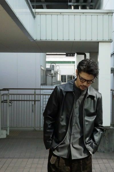 SOPHNET　LEATHER ZIP JACKET　牛革　レザー　カーフレザー　ソフ　ジャケット