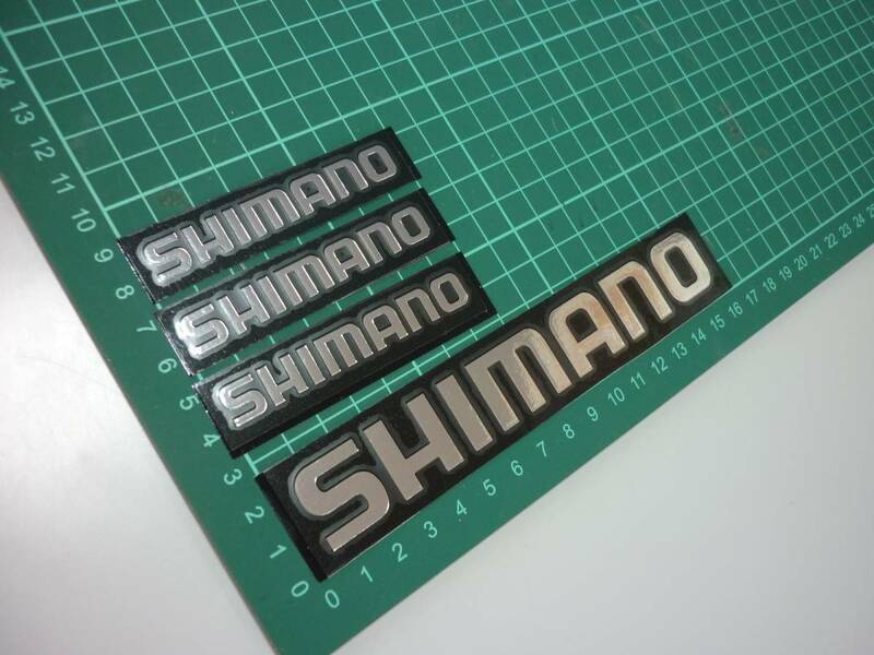 正規非売品　SHIMANO シマノシルバー　転写ステッカーセット　大 　小　ミラー クローム メッキ オシア リミテッドプロ　ロードバイク　
