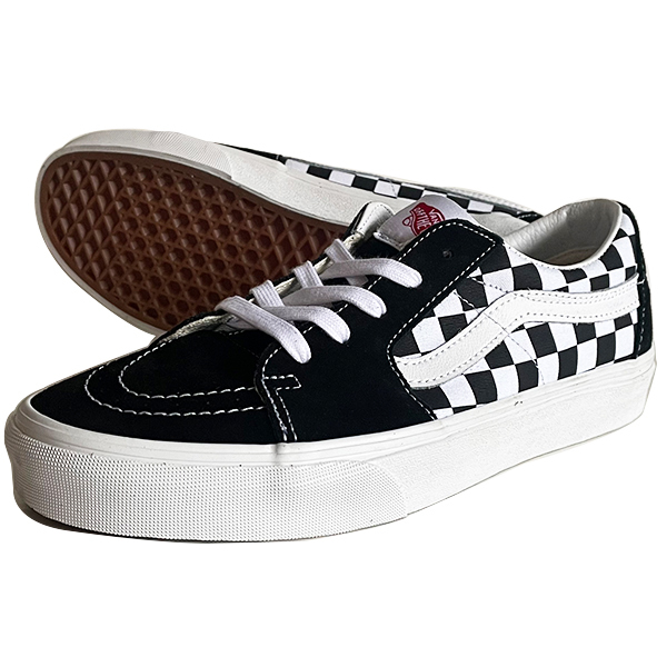 格安 VANS バンズ SK8-LOW（Checker） BLACK/WHITE CHECKERハイトップロー28.0cm 新品未使用