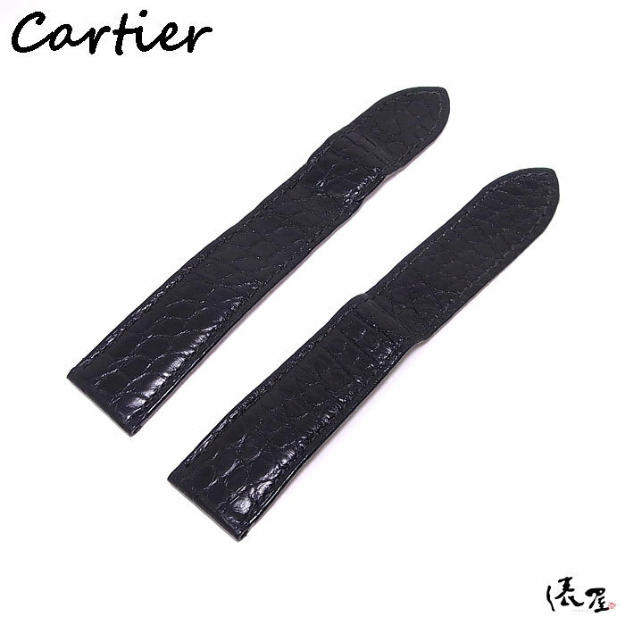 【カルティエ】純正ベルト 20.5mm ブラック メンズ 正規品 Cartier 俵屋 PR50076