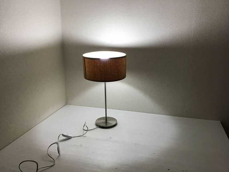 スタンドライト ナチュラル　照明器具　高約50cm 直径27cm フロア　間接照明　ラタン　インテリア　寝室　テーブルランプ