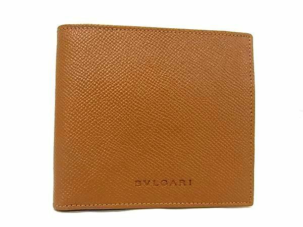 ■新品■未使用■ BVLGARI ブルガリ レザー 二つ折り 財布 ウォレット レディース ブラウン系 AT9106